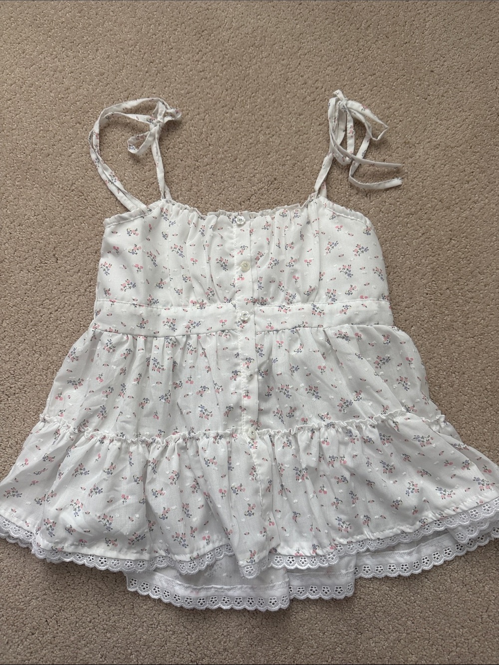 Floral button up tank